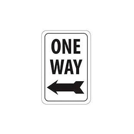 National Marker Co Reflective Aluminum Sign - One Way Left Arrow- .080in Thick,  TM22J